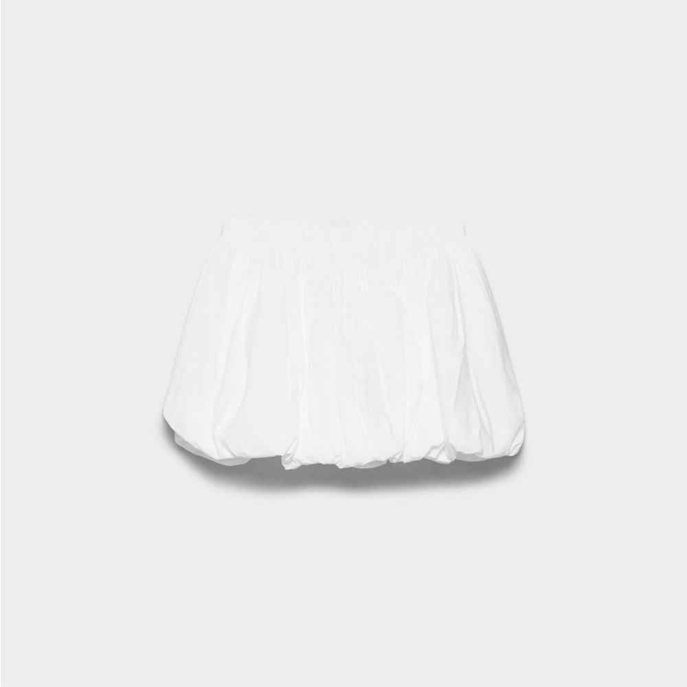 Aritzia White Mini Bubble Skirt